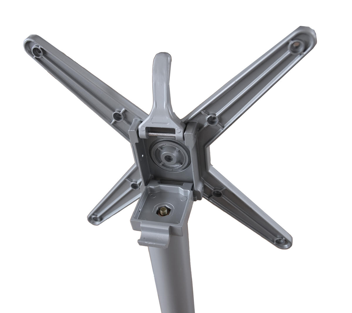 TISCHGESTELL Ilse Doppelwangen Silberoptik 72x60x102cm - Silberfarben, Metall (60/72/102cm) - DELUKE
