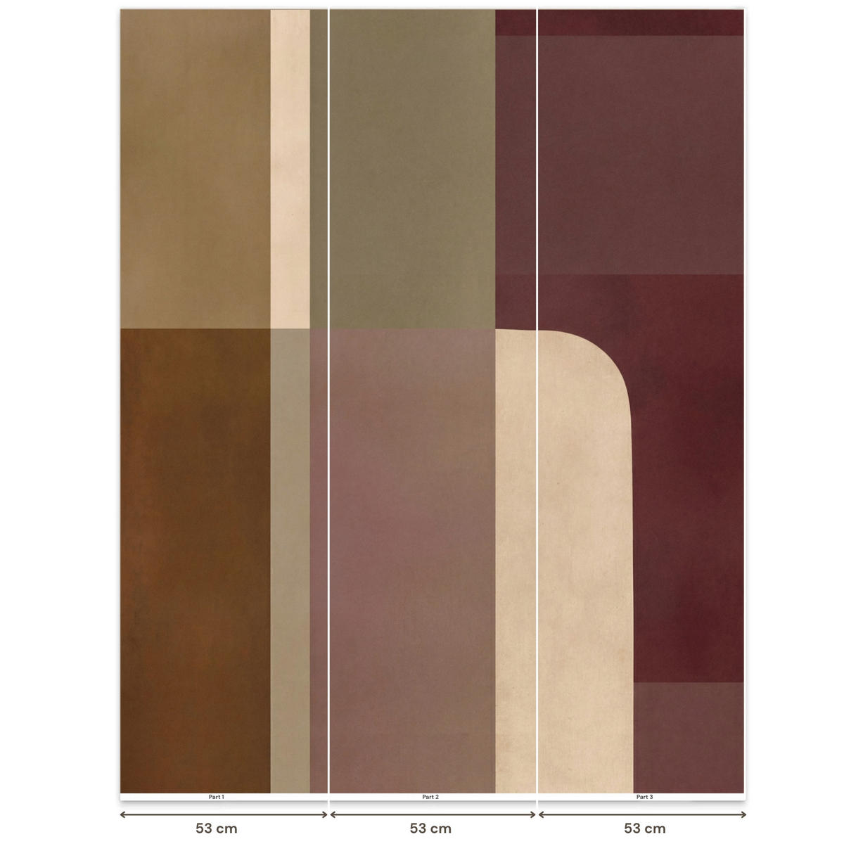 TAPETE - Unis - Abstrakt - Bordeaux - Linien - 180x200 cm - Multicolor, Papier (180/200cm) - OnlyWow