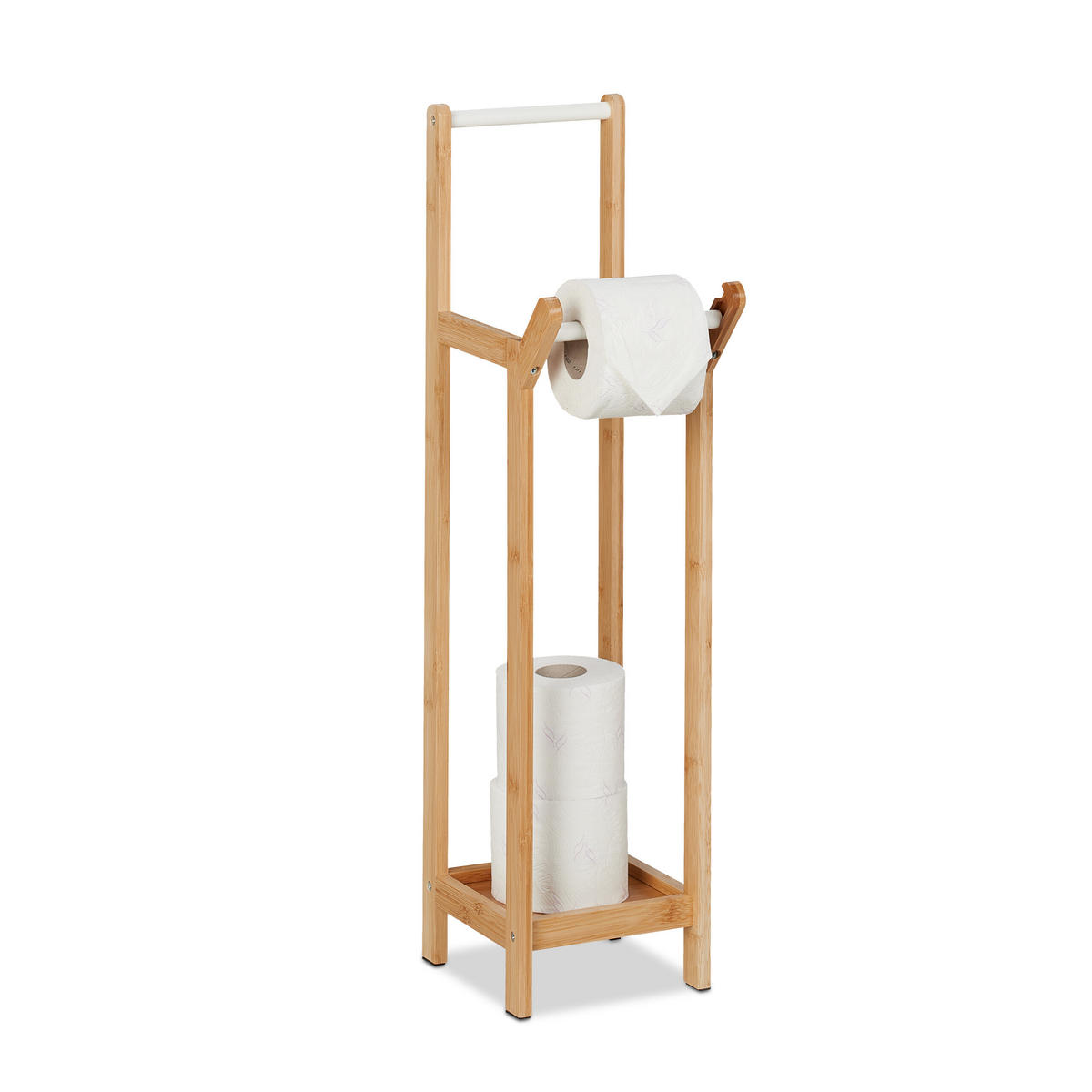 TOILETTENPAPIERHALTER - Hellbraun, Holz/Holzwerkstoff (17.5/72/24cm) - Relaxdays
