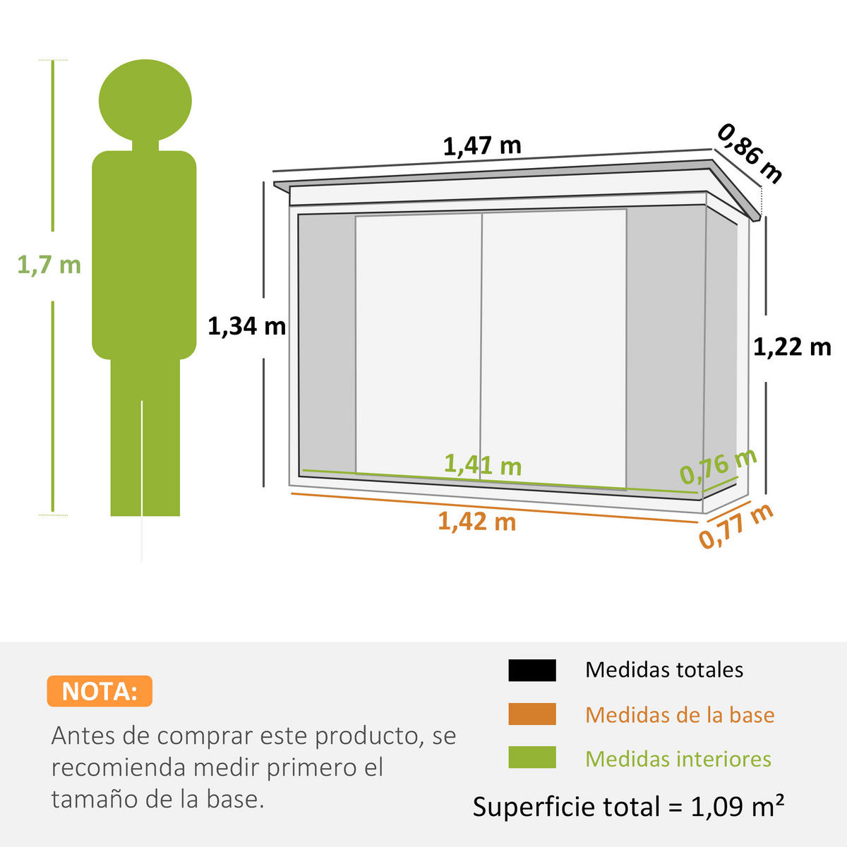 GARTENHAUS Schwarz 1 Stück - Schwarz, Kunststoff/Metall (86/134/147cm) - GiPP
