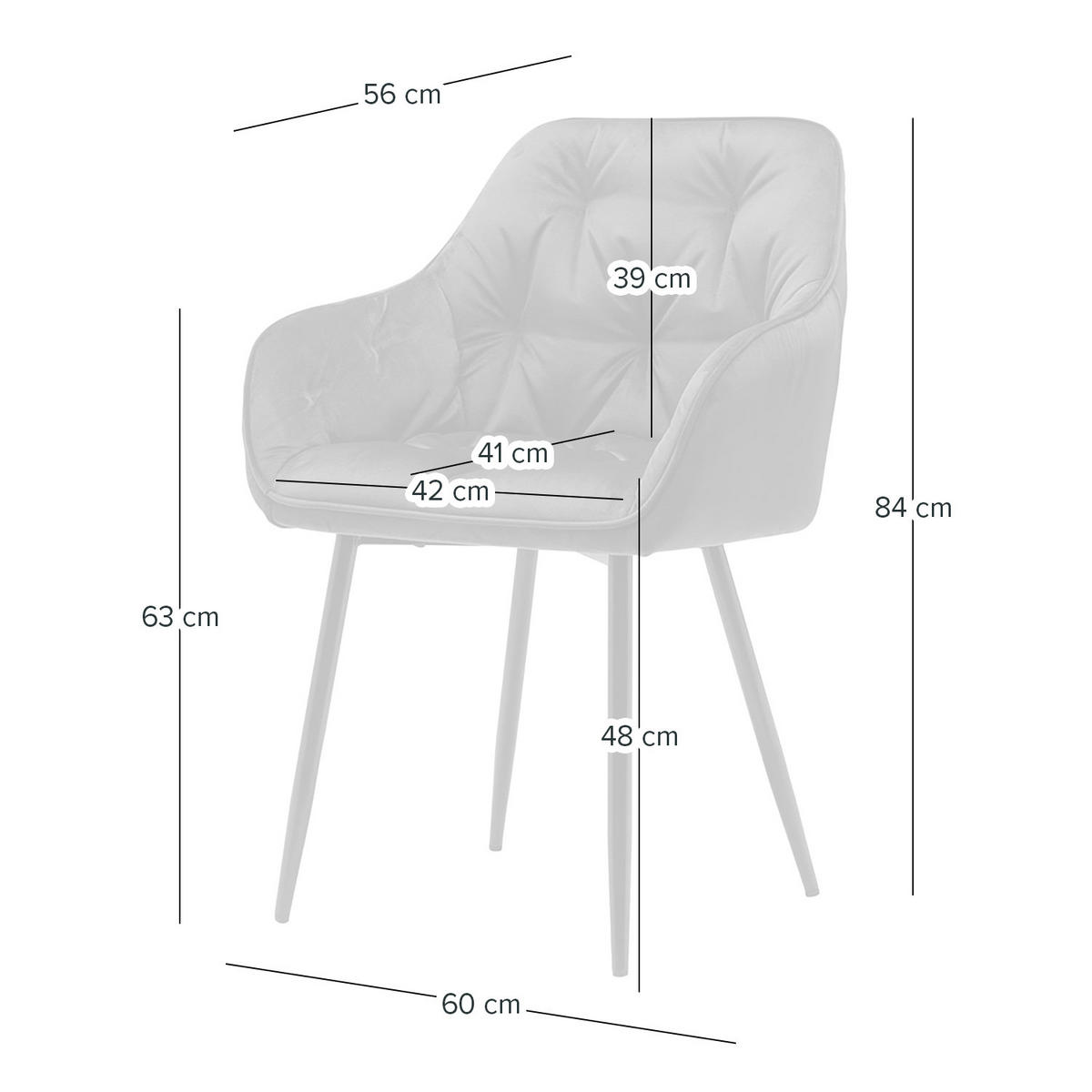 ARMLEHNENSTUHL - Eisen - Beige, Textil/Metall (60/84/56cm) - home24