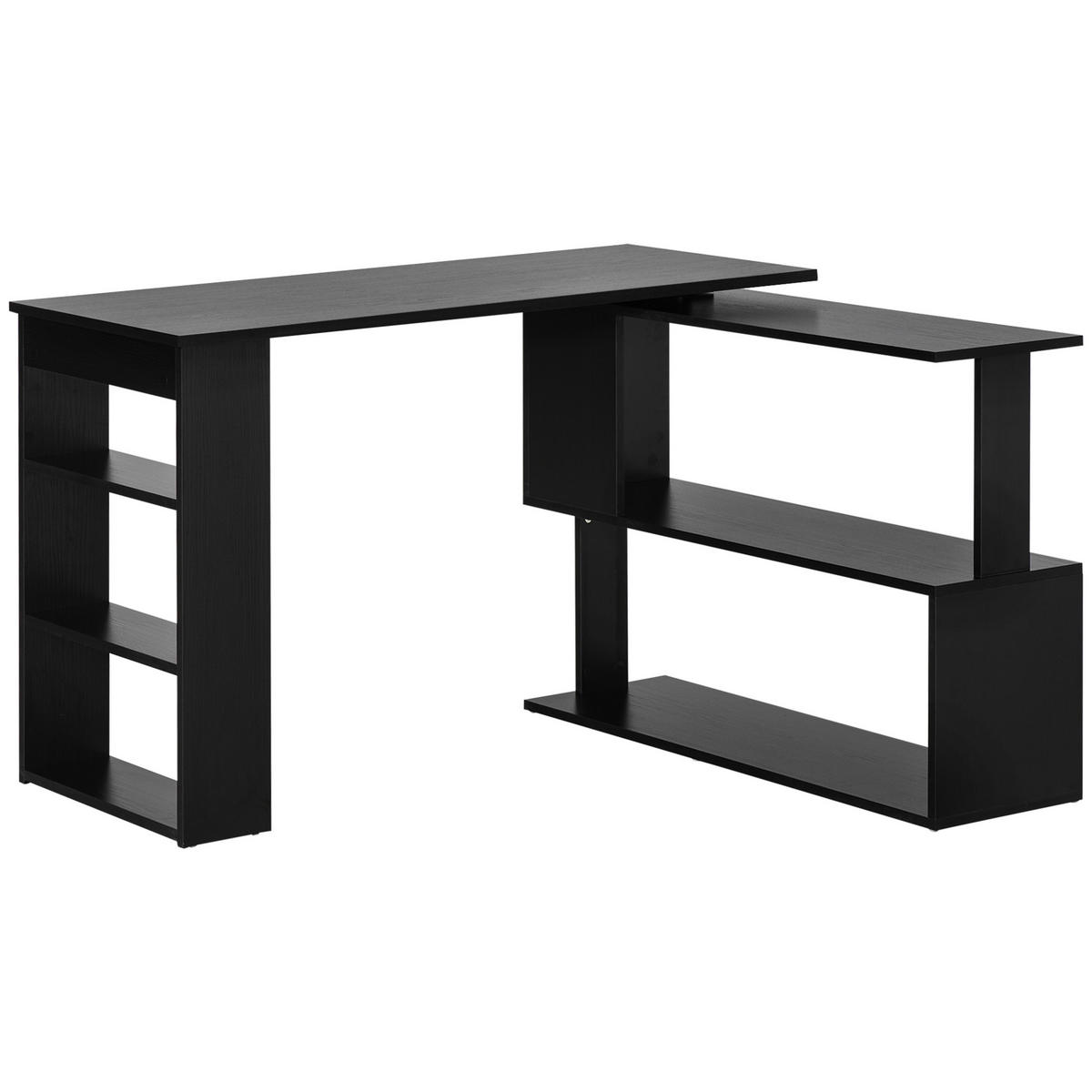 ECKSCHREIBTISCH Schwarz 1 Stück - Schwarz, Holzwerkstoff (120/110/74.5cm) - GiPP