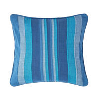 KISSENHÜLLE Morocco Stripe 60/60 cm, 100% Baumwolle - Blau, Textil (60/60cm) - Homescapes