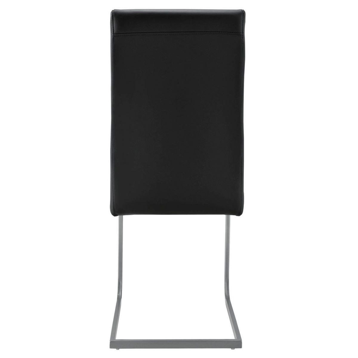 SCHWINGSTUHL Vegas schwarz Kunstleder (2er Set) - Schwarz, Textil (41/101/52cm) - Juskys