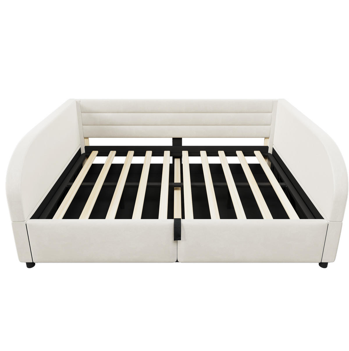 POLSTERBETT 140/200 cm Beige mit hydraulischem Stauraum und LED - Beige, Textil (140/200cm) - MIVRAY