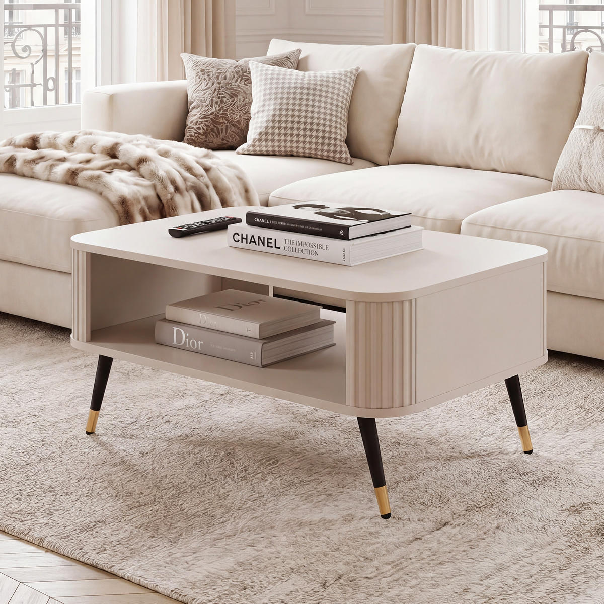 COUCHTISCH AURA 80/60/42 cm rechteckig Kaschmir - Kaschmir, Holzwerkstoff (60/80/42cm) - Idohome