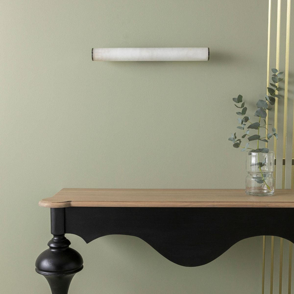 WANDLEUCHTE aus Alabaster und Metall H55 cm - MONTAIGNE - Schwarz, Metall (6/9/55cm) - Signature