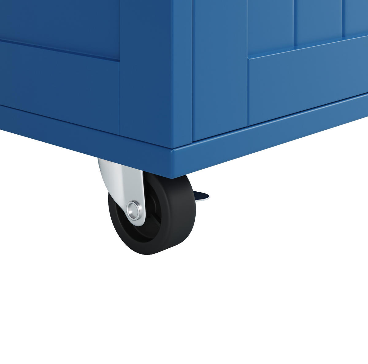KÜCHENINSEL 102/92/45 cm Blau aus MDF und Metall mit Rollen - Blau, Holzwerkstoff (45/92/102cm) - OKMYHOME