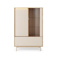 VITRINE KALIMERA 152,1/100,1 cm in Kaschmir - Kaschmir, Holzwerkstoff (100.1/152.1/40cm) - MASSENO