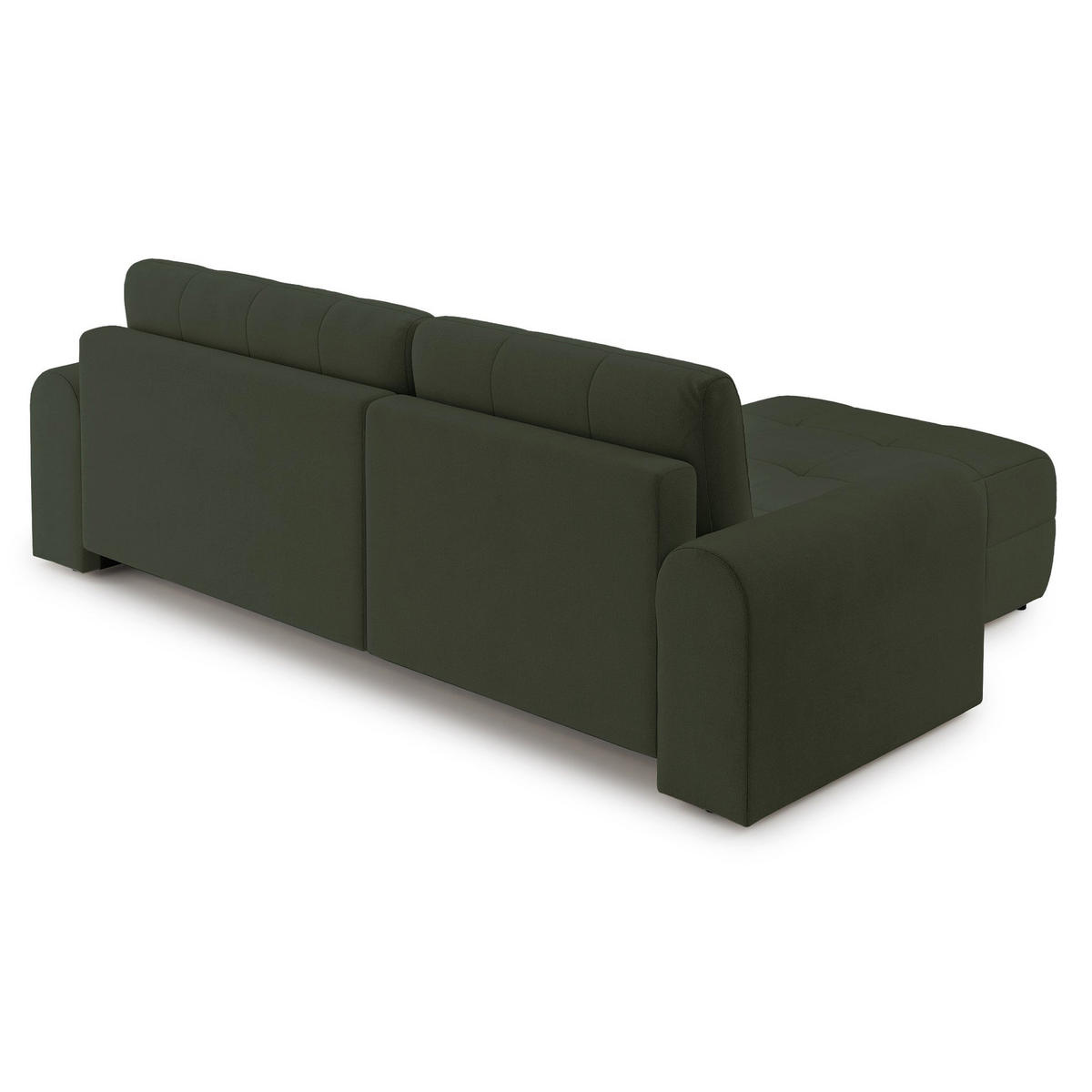 ECKSOFA Simolla Olivgrün links - Schwarz/Olivgrün, Kunststoff/Textil (268/180cm) - Selsey