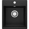 SPÜLBECKEN Riga Easy, 2-er set Anthrazit 38/44 cm 1 Becken + Ablauf-Set ab 40er Unterschrank - Chromfarben/Anthrazit, Kunststoff (38/19/44cm) - Primagran