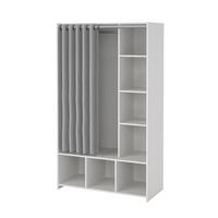 KLEIDERSCHRANK, Kit, Hellgrau, Holzwerkstoff, 105 x 49 x 180 cm - Hellgrau, Holzwerkstoff (105/180/49cm) - ebuy24