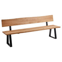 SITZBANK mit Rückenlehne Didi 180x54x87 aus Massivholz Wildeiche - Wildeiche, Holz (180/87/54cm) - 58aufmkessel