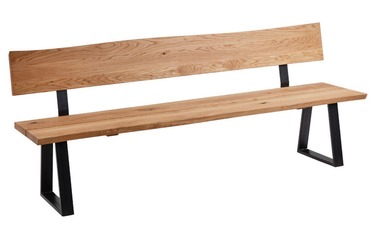 SITZBANK mit Rückenlehne Didi 180x54x87 aus Massivholz Wildeiche - Wildeiche, Holz (180/87/54cm) - 58aufmkessel