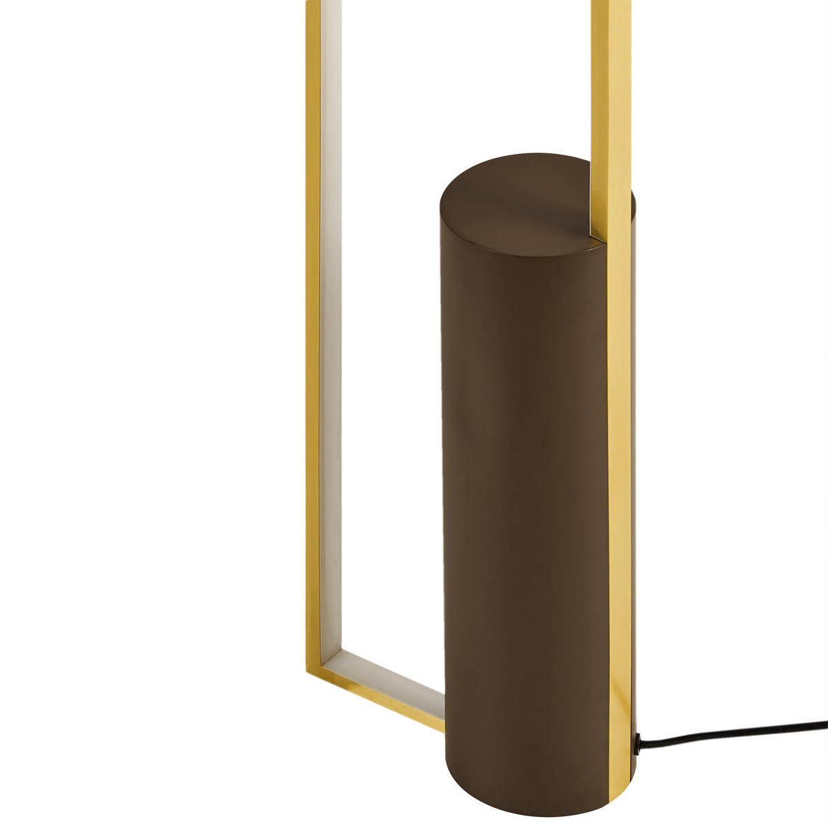 LED-STEHLAMPE Gold/Braun Patricio - Goldfarben/Braun, Metall (10/20/140cm) - Beliani