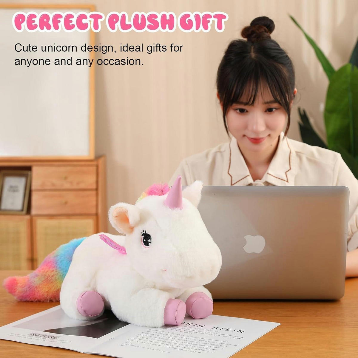 PLÜSCHTIER Einhorn mit 4 Baby-Einhörnern - Multicolor, Textil (30/39.9cm)