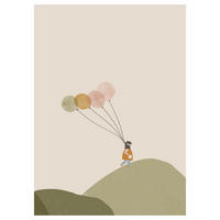 POSTER Menina Lisboa - Girl and Her Balloons - Multicolor, Papier (30/40/0.1cm) - Poster&Frame