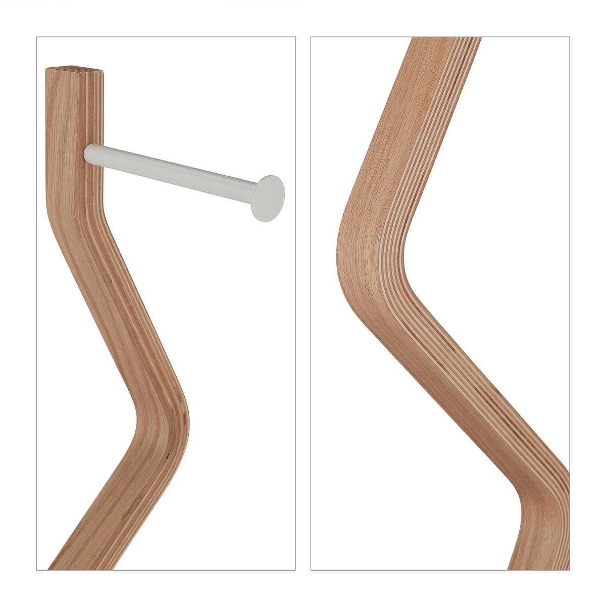 WC-GARNITUR - Multicolor, Holzwerkstoff/Metall (18.5/75/18.5cm) - Relaxdays