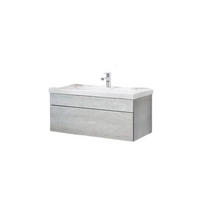 BADMÖBELSET WANGEROOGE BIG S - Grau, S - Grau, Holz/Keramik (33/41/80cm) - Home Deluxe