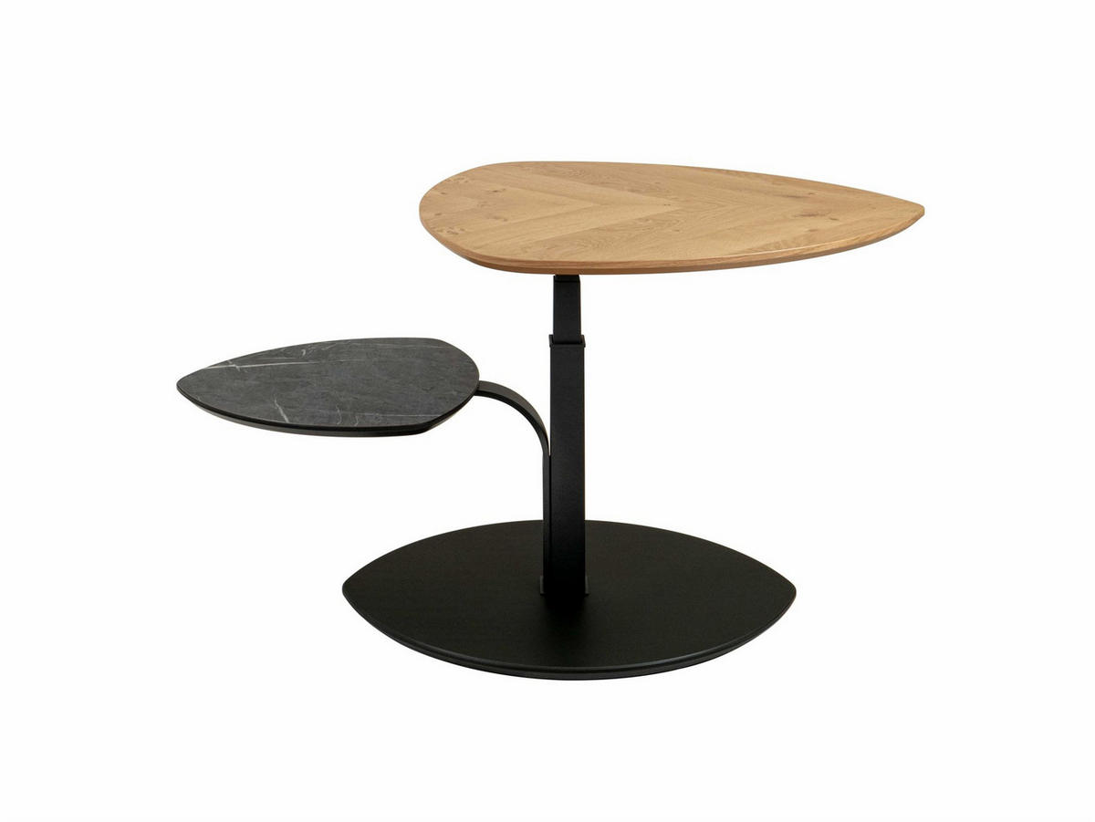 COUCHTISCH höhenverstellbar Cindi 110x47x70 Echtholz Wildeiche/Schwarz - Wildeiche/Schwarz, Holz (110/70/70cm) - 58aufmkessel