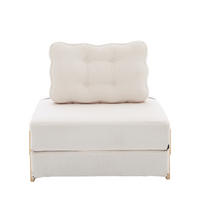 SCHLAFSESSEL ausklappbar mit Holzgestell, DE-42596, Beige - Beige, Holzwerkstoff (90/84/86cm) - ComfortXL