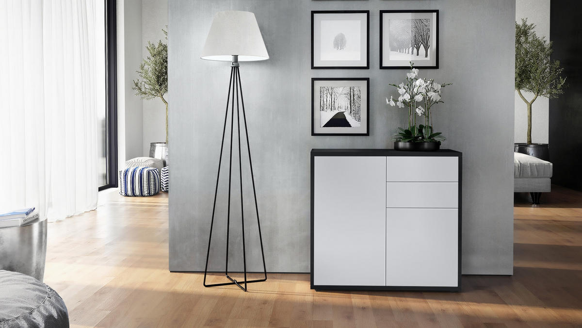 KOMMODE Ben Front in Weiß matt - Weiß, Holzwerkstoff (79/74/36cm) - Vladon