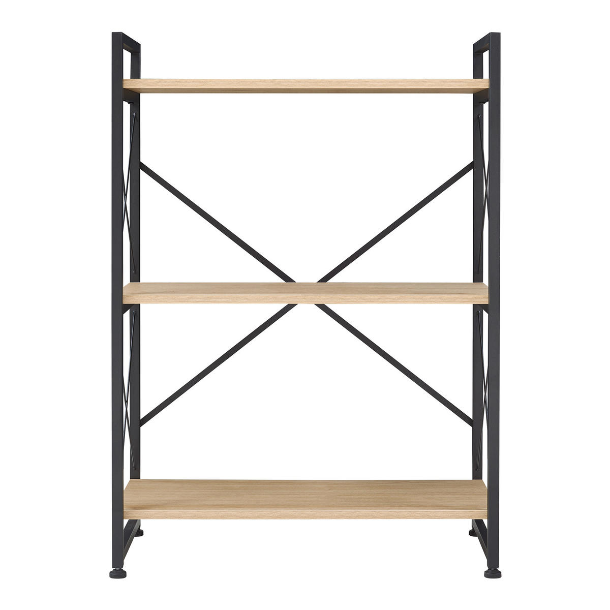 STANDREAGL Skørping - Eichefarben/Schwarz, Holzwerkstoff/Metall (65/90/30cm) - [en.casa]