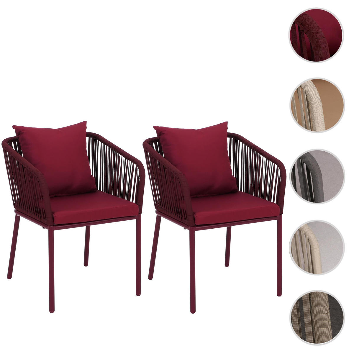 ZÁHRADNÁ STOLIČKA Bordeaux - bordová, textil (55/75/55cm) - MCW