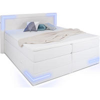 BOXSPRINGBETT Arizona Weiß 160/200 cm H2/H3 Kunstleder - Weiß, Textil (160/200cm) - wonello