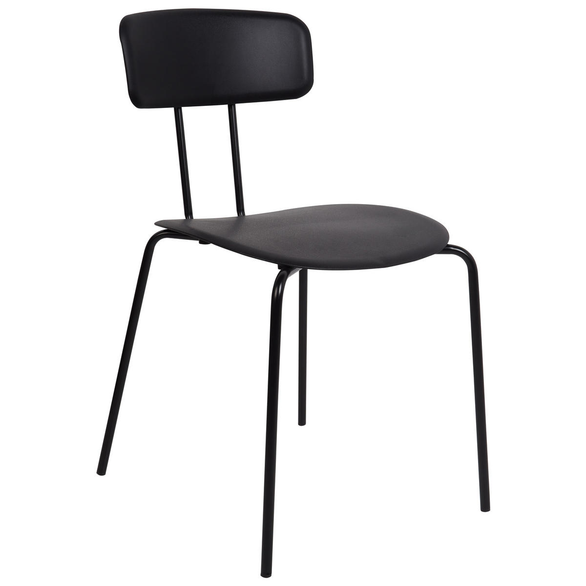 ESSZIMMERSTUHL 2er-Set Schwarz Sibley - Schwarz, Kunststoff (45/79/49cm) - Beliani
