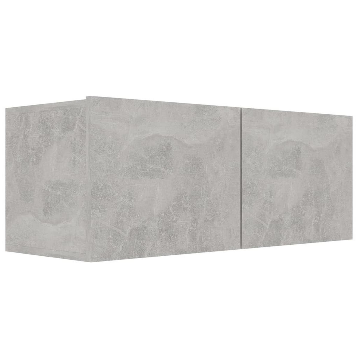 TV-SCHRANK-SET Betongrau Holzwerkstoff 4-teilig - Grau, Holzwerkstoff (30/30/80cm) - vidaXL