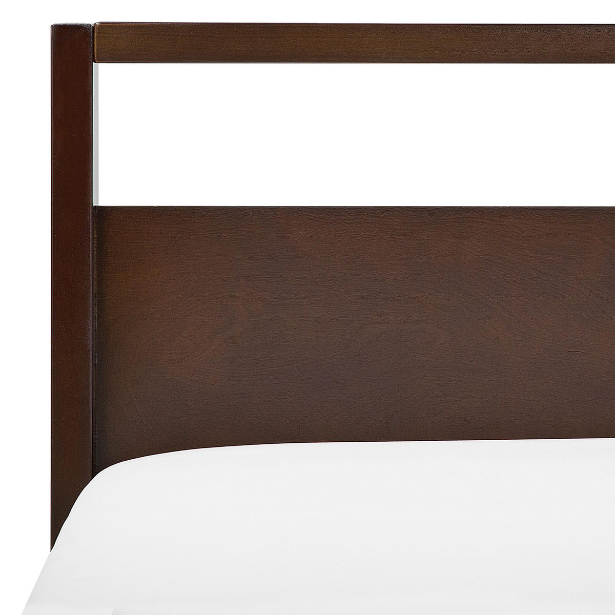 HOLZBETT 160/200cm Dunkler Holzfarbton Giulia - Dunkelbraun, Holz (160/200cm) - Beliani