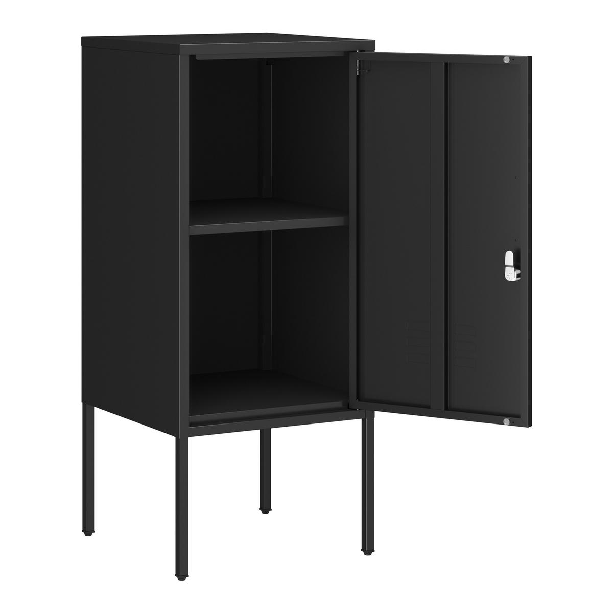 NOČNÍ SKŘÍŇ Hausjärvi - černá, kov (35/82/35cm) - [en.casa]