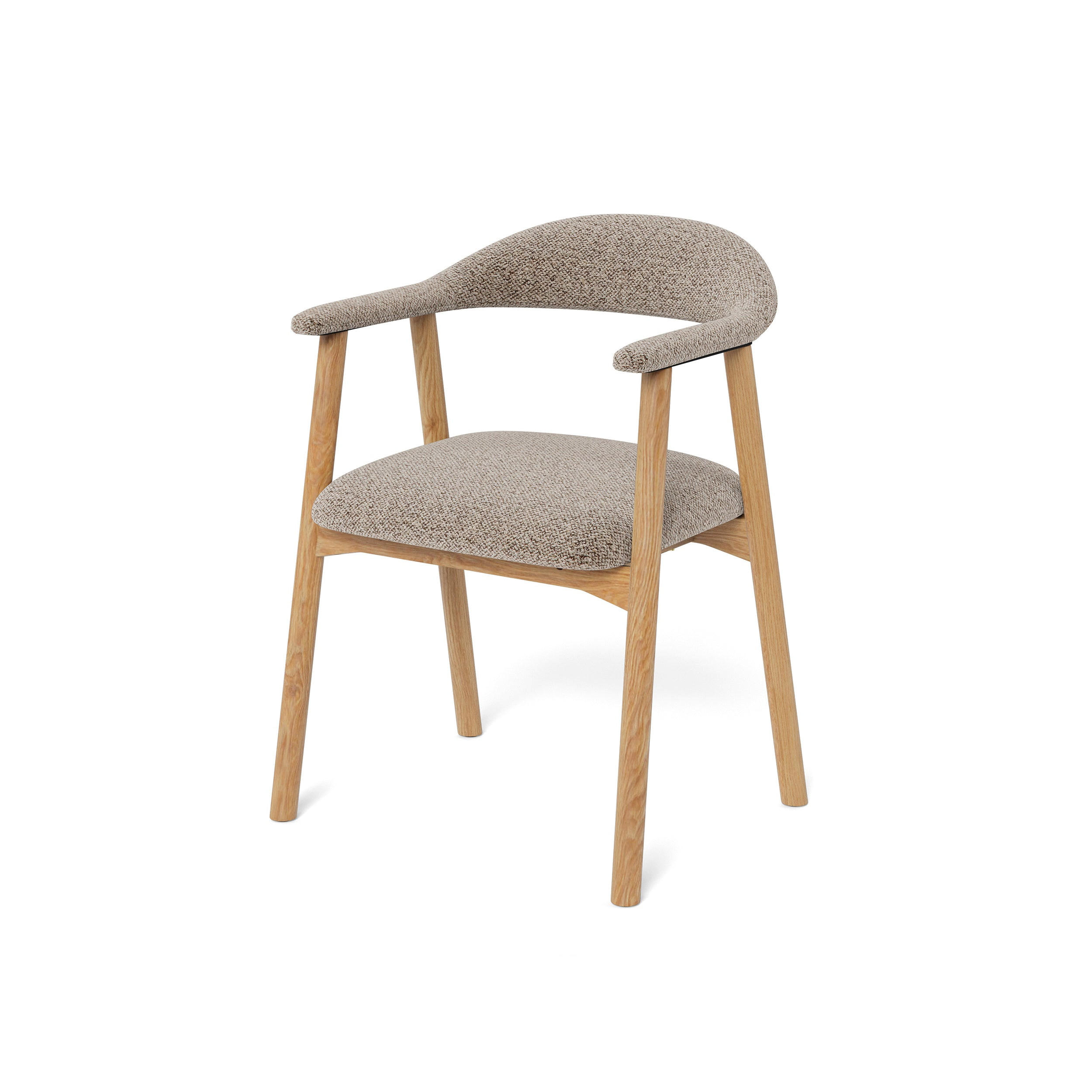 ARMLEHNSTUHL Hikari Komfort 2er-Set Graubeige - Greige, Holz/Textil (56/75.5/54cm) - Pillovely