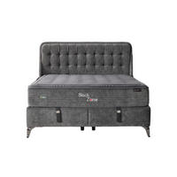 POLSTERBETTSET Black Zone 160x200 Anthrazit - Anthrazit, Textil/Metall (160/200cm) - Villa Möbel