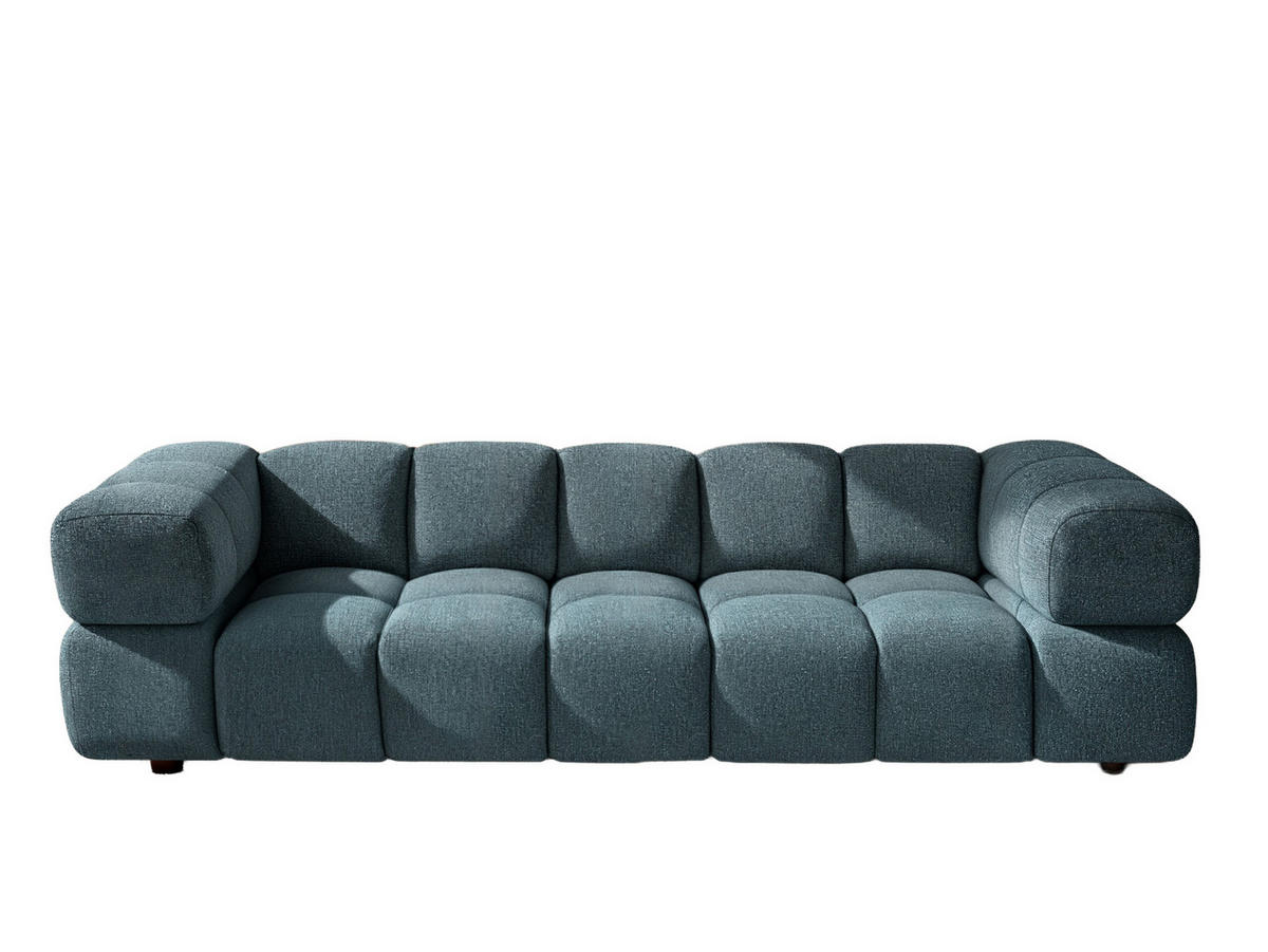 SOFA 4-Sitzer, Couch, Chenille Stoff Puente, Petrol, Averro - Petrol, Holz (280/70/96cm) - Kaiser Möbel