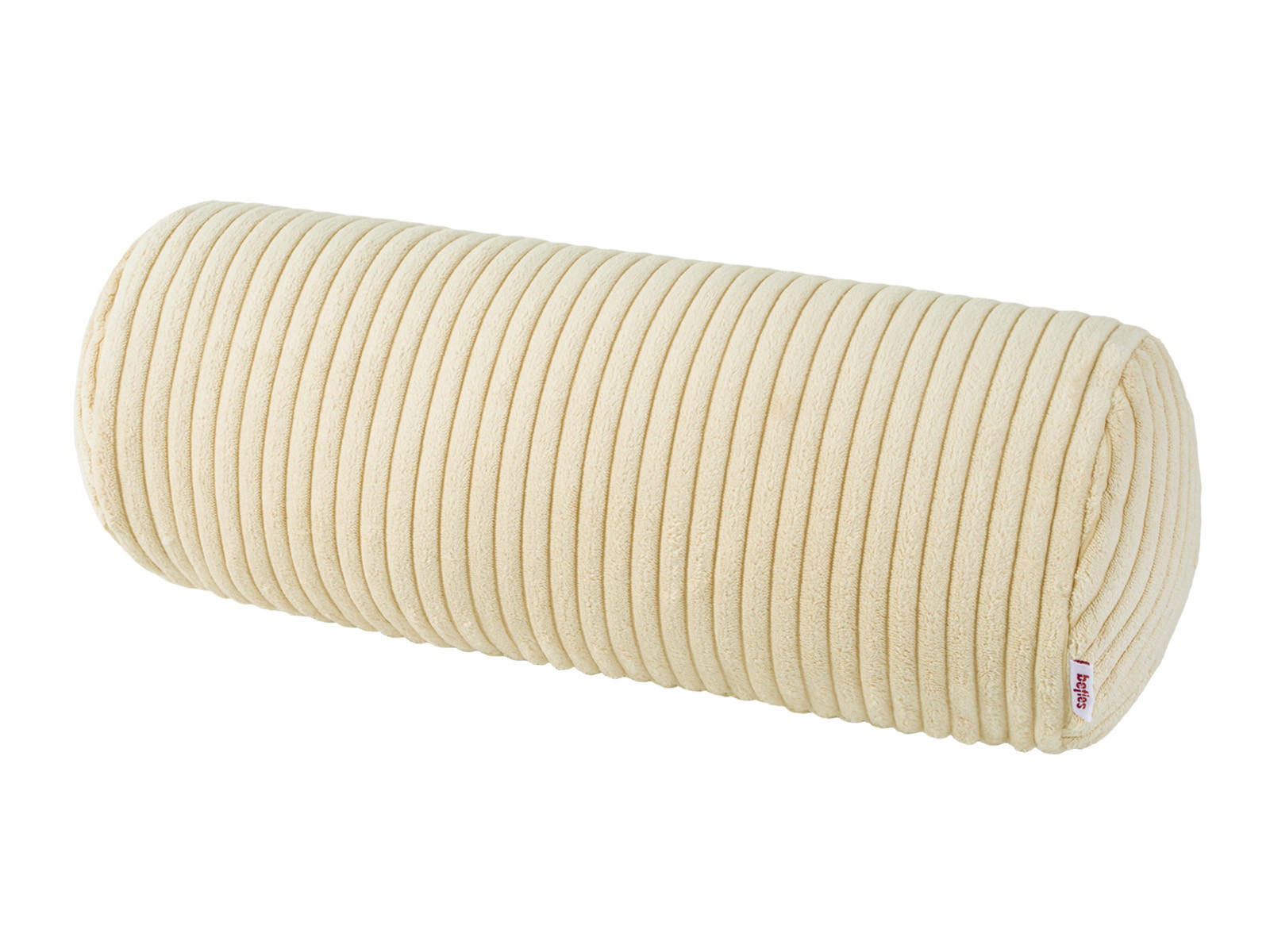 NACKENROLLENHÜLLE HYggelig No.2 Block Cord-Samt kreide-beige 40/15 cm - Ecru, Textil (15/40cm) - beties Heimtextil