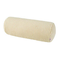 NACKENROLLENHÜLLE HYggelig No.2 Block Cord-Samt kreide-beige 40/15 cm - Ecru, Textil (15/40cm) - beties Heimtextil