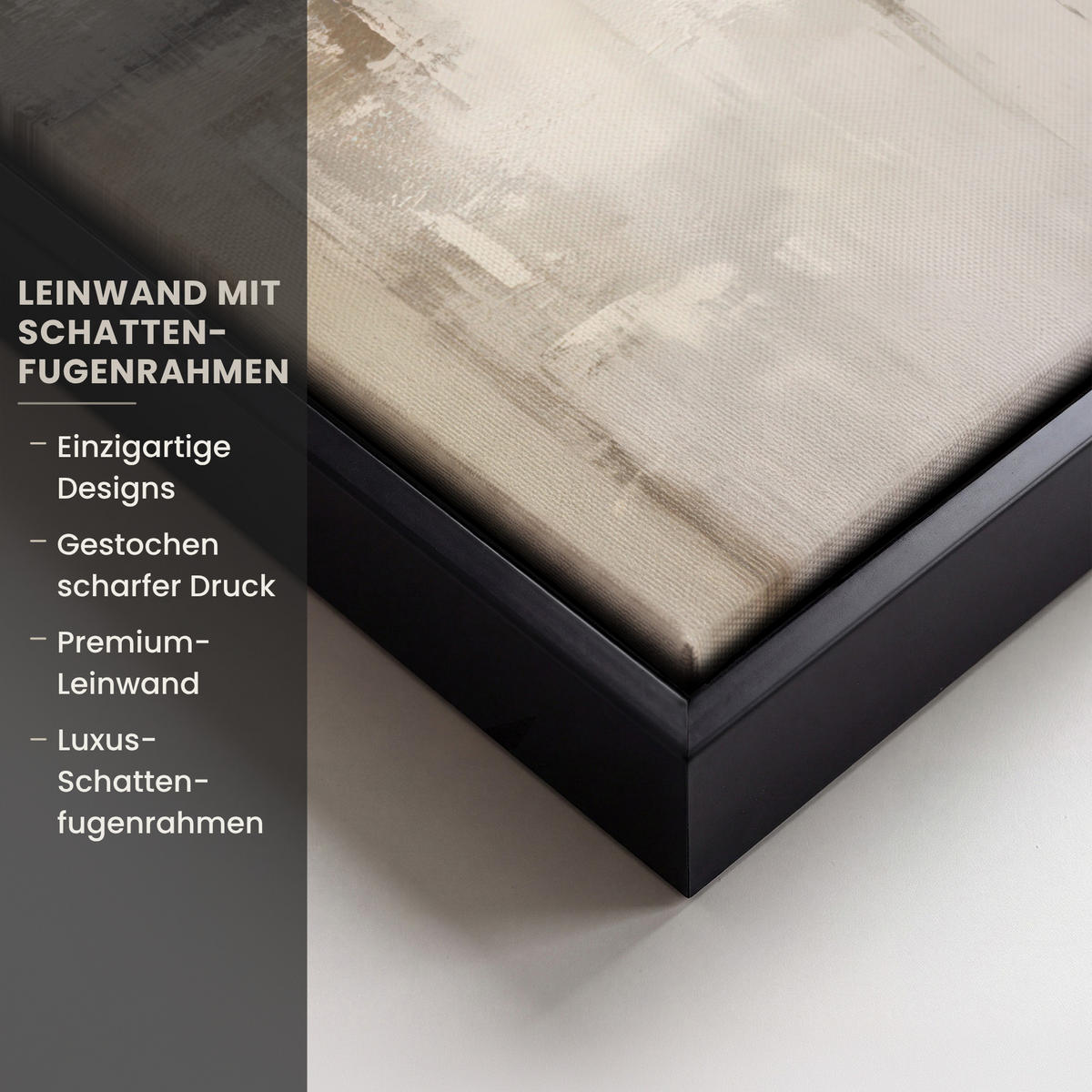 LEINWAND Bilder mit Rahmen - Moderne Kunst - Abstrakt - Beige - 20x30 - Beige, Textil (20/30cm) - MuchoWow