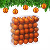 50XWEIHNACHTSKUGELN - Orange, Kunststoff (6/7/6cm) - Relaxdays