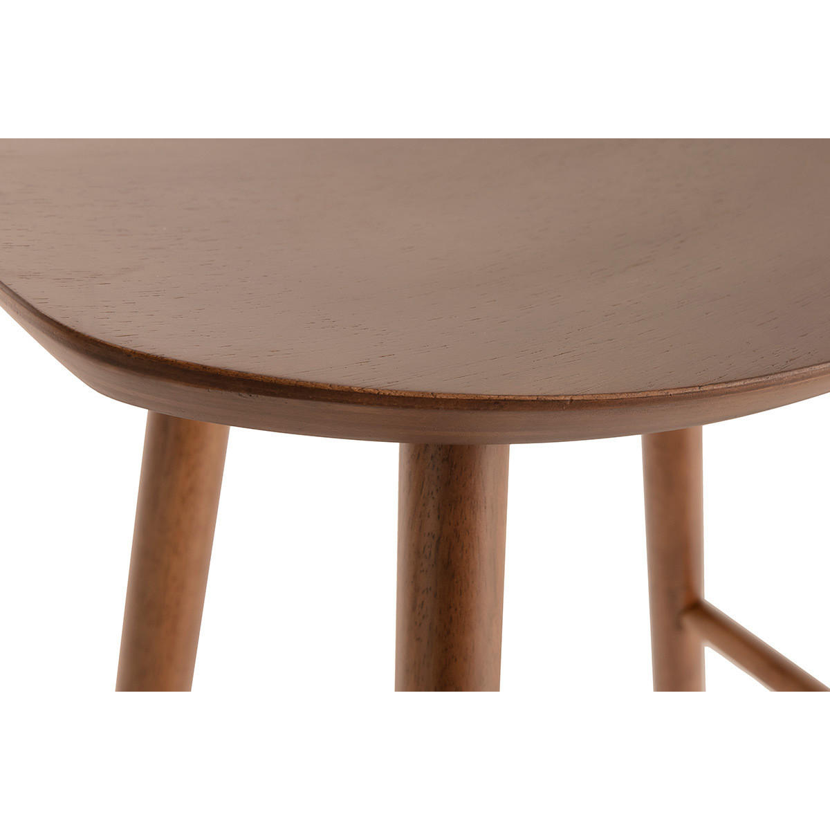 BARHOCKER Design Nussbaum 65 cm DEMORY - Braun, Holz (35/68.5/47.5cm) - Miliboo