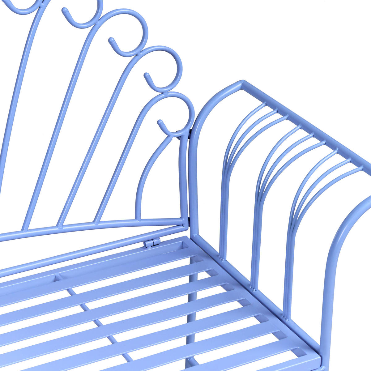 GARTENBANK Hellblau Cavinia - Blau, Metall (125/97/46cm) - Beliani