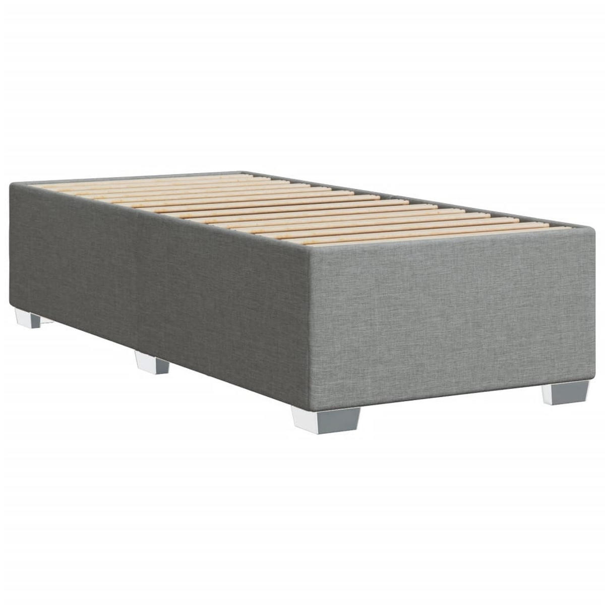 BETTGESTELL Ohne Matratze Hellgrau 80/200 Cm Stoff - Grau, Holzwerkstoff (80/200cm) - vidaXL