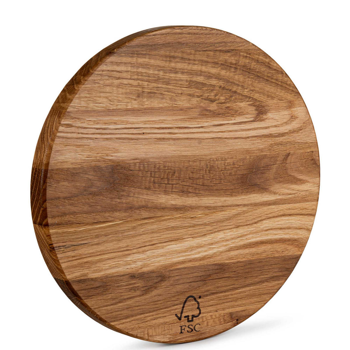 SCHNEIDEBRETT Holz Eiche geölt LESTE - Eichefarben, Holz (25/25cm) - KONSIMO®