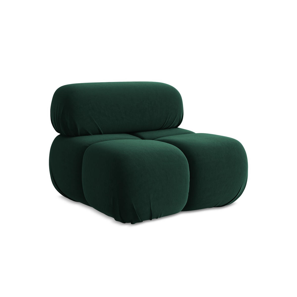 SESSEL Samt Stoff Grün - Blau/Dunkelgrün, Kunststoff/Textil (96/70/95cm) - LaMiaSofa