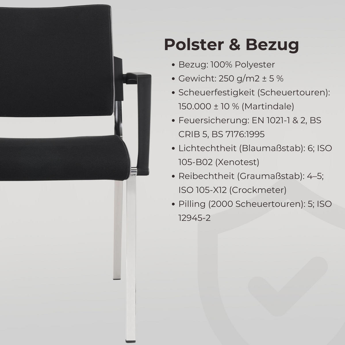 KONFERENZSTÜHLE Besucherstühle (2er-Set) 50/59/80 cm in Schwarz - Schwarz, Metall (59/80/50cm) - bümö