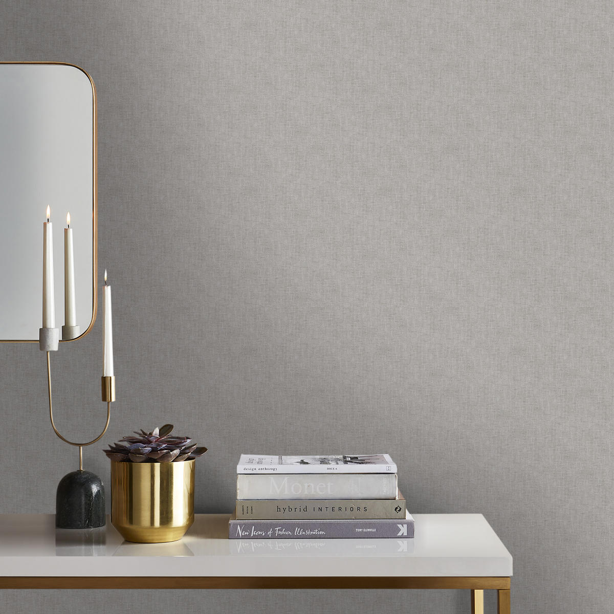 VLIESTAPETE - Leinen Shimmer Grey - Grau, Papier/Kunststoff (52/1000cm) - Superfresco Easy