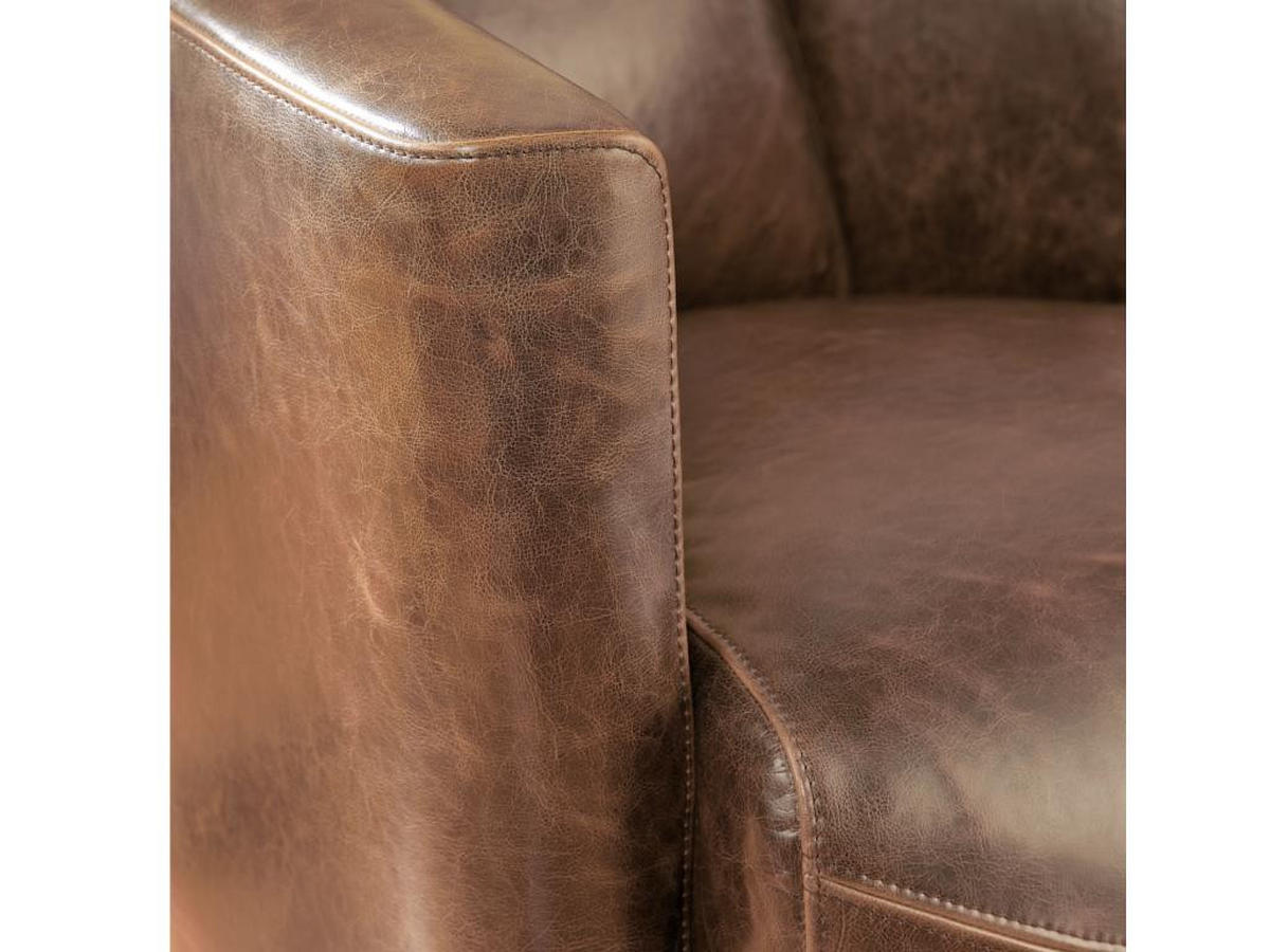 CLUBSESSEL Leder - Vintage Leder - FLORENTIN - Braun, Leder (85.5/73/78.5cm) - Vente-Unique