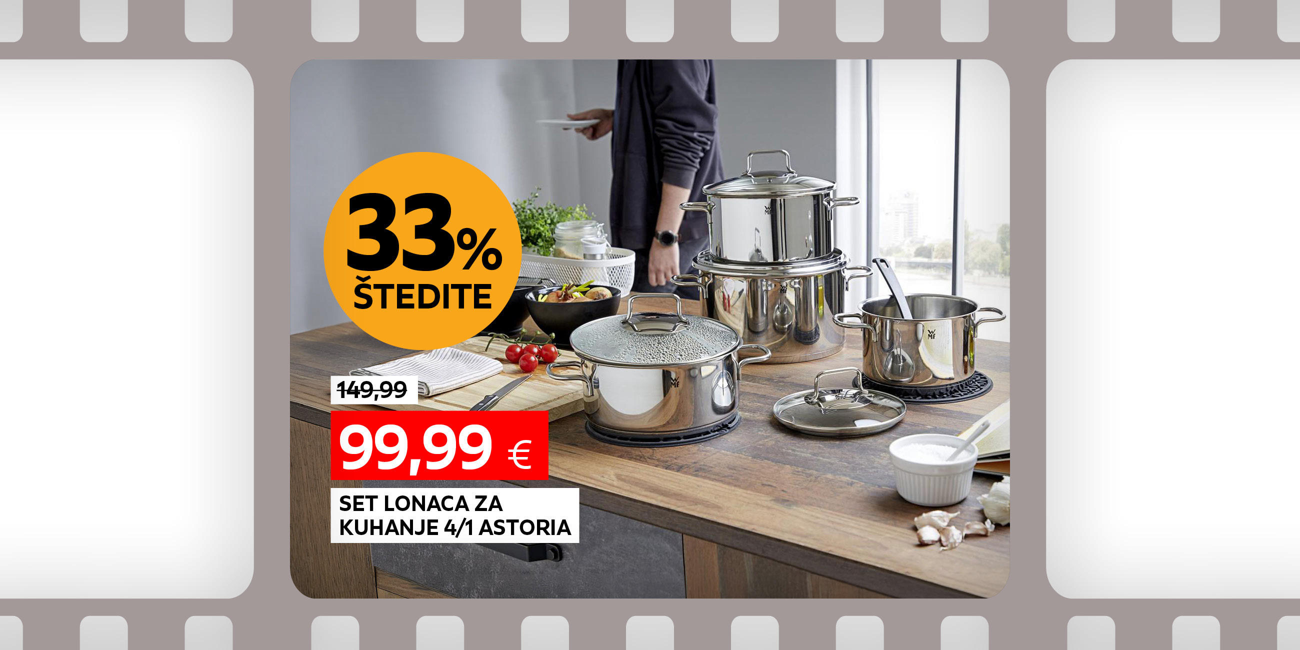 set lonaca za kuhanje 4/1 Astoria umjesto 149,99 € nova cijena 99,99 € štedite 33%