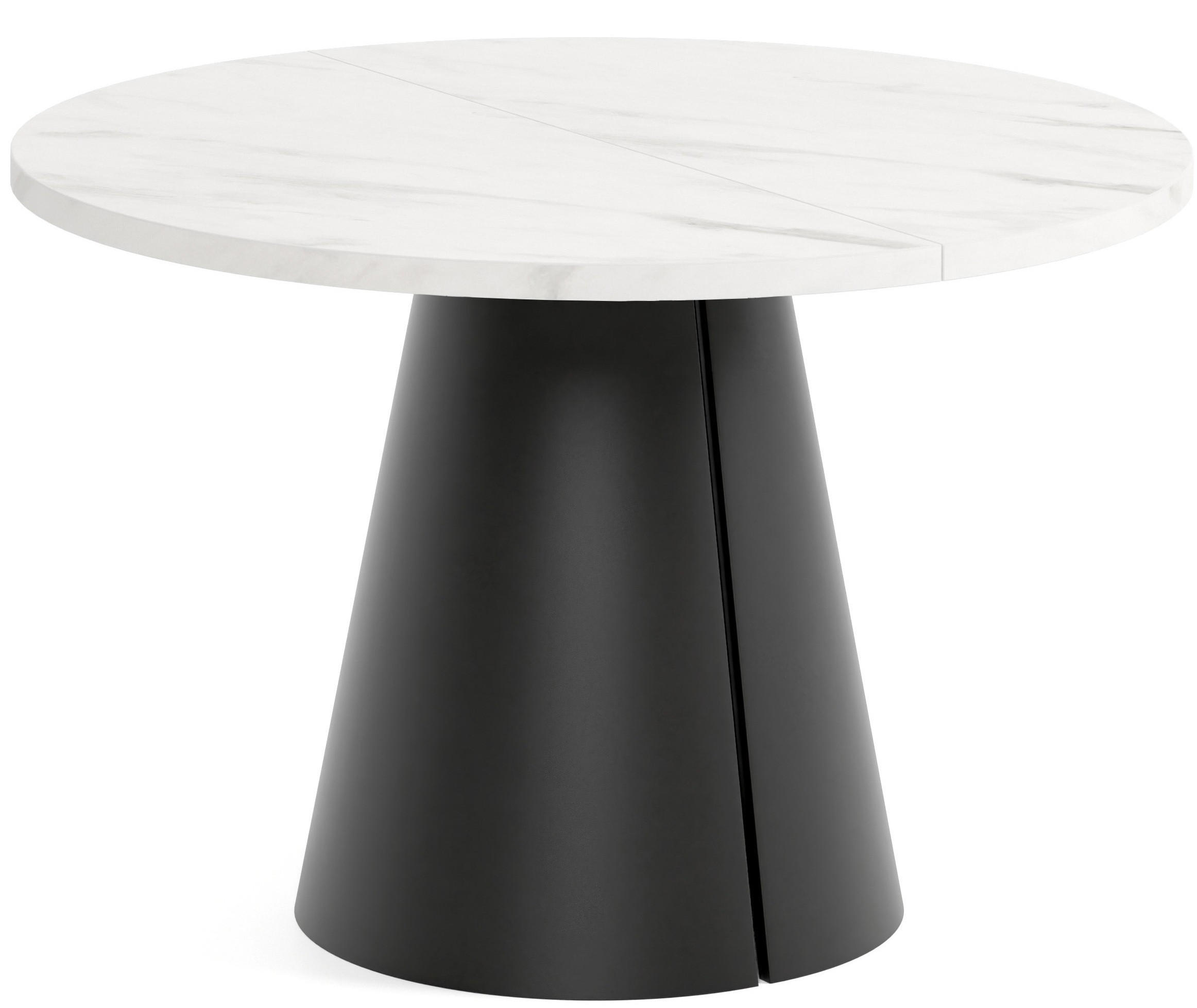TISCH Schwarz ALMA Ausziehbar 120/196 cm - Schwarz, Holzwerkstoff (2/120/76cm) - Sepro Meble